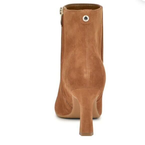 New Nine West NANCE 9X9 Ankle Boot high heel Tan 101, brown suede caramel size 8 - Picture 3 of 7